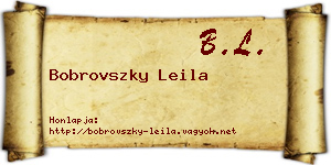 Bobrovszky Leila névjegykártya